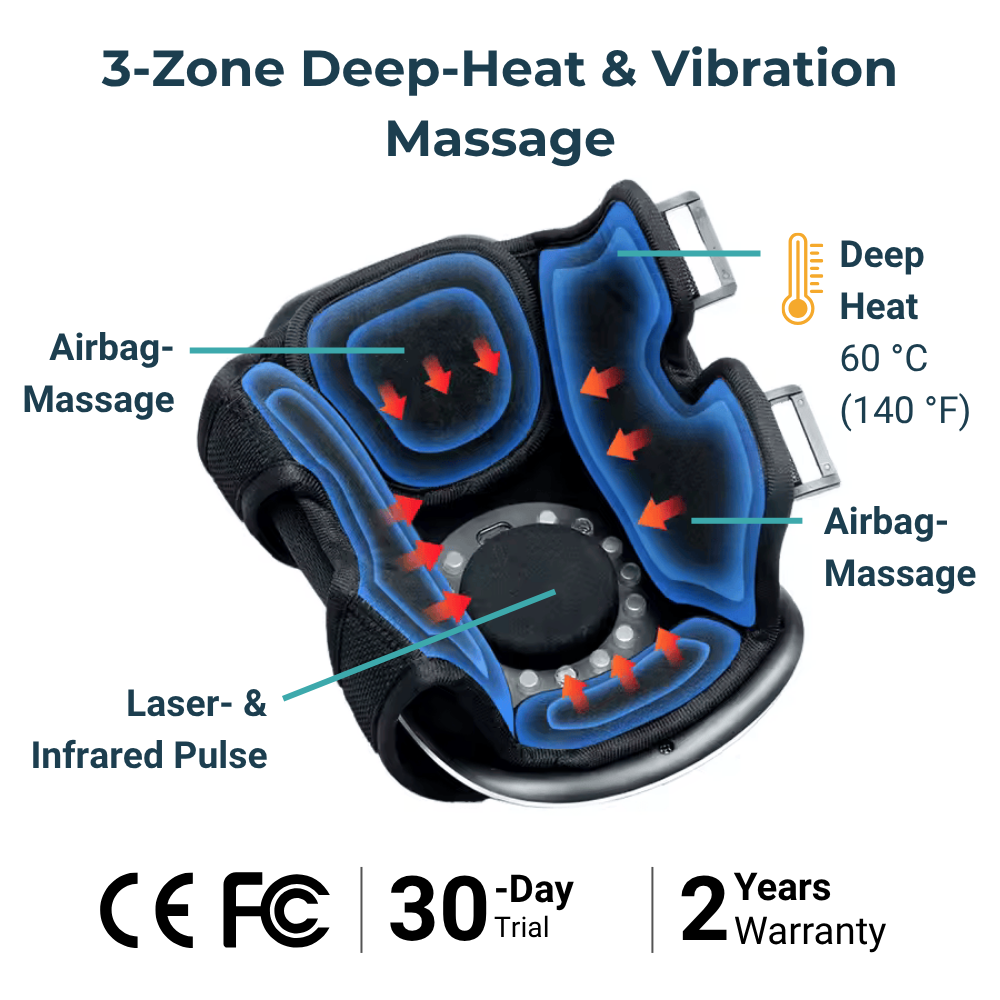 3 Zone Deep-Heat & Vibration Massage