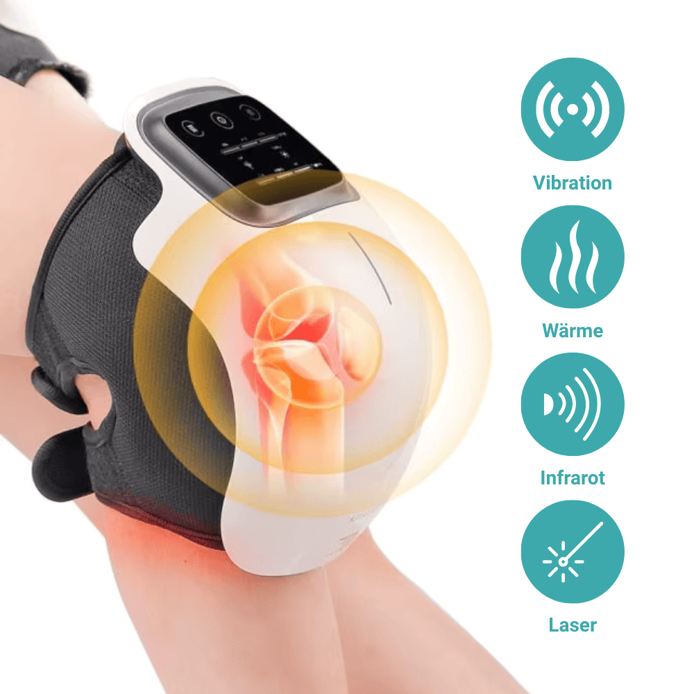 3-in-1 Knie-Therapiegerät – Kabellose Infrarot-, Laser- & Vibrationstherapie